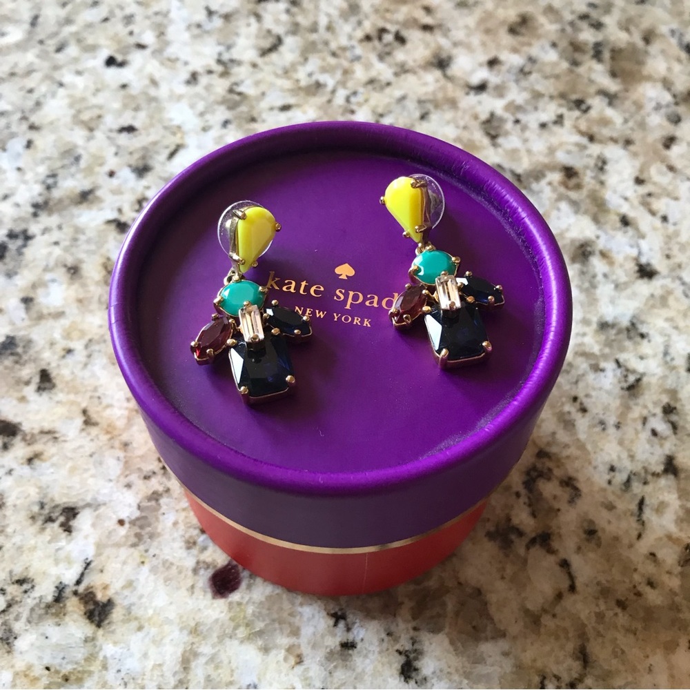 Neon Bejeweled Kate Spade Earrings